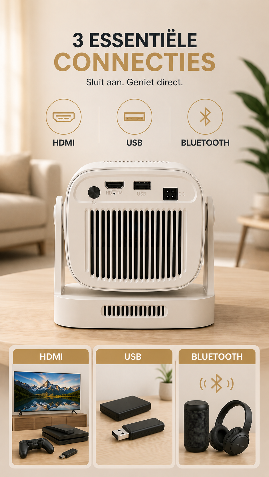 LUGOFLIX Ultra™ 4K Smart Beamer met Android 11