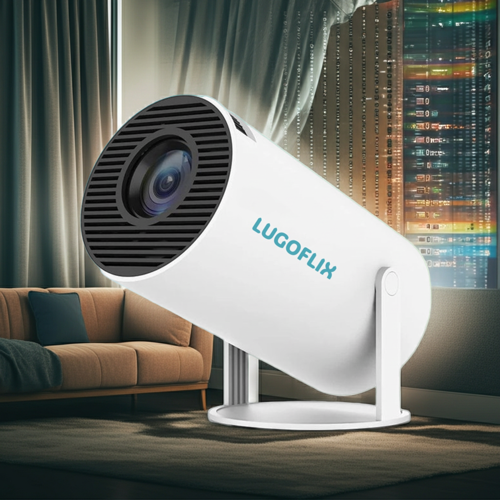 LUGOFLIX Pro 4K Beamer – Draagbare Projector van Bioscoop kwaliteit