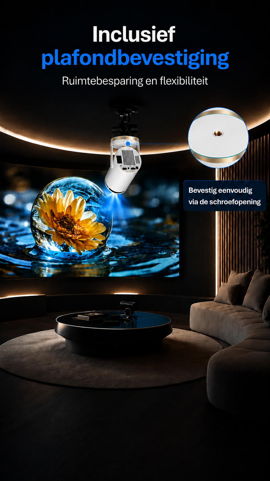 LUGOFLIX GOLD 4K CINEMA - Premium Thuisbioscoop met Short-Throwlens