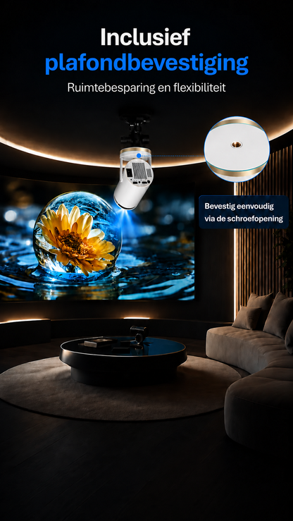 LUGOFLIX GOLD 4K CINEMA - Premium Thuisbioscoop met Short-Throwlens