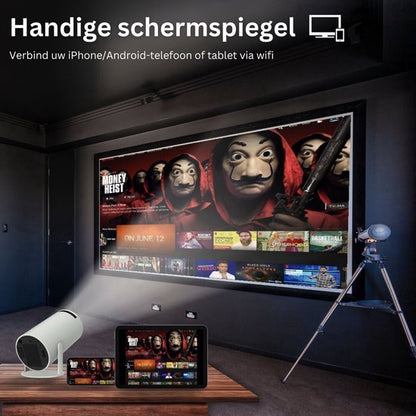LugoFlix beamer – draadloos streamen vanaf smartphone, tablet of laptop