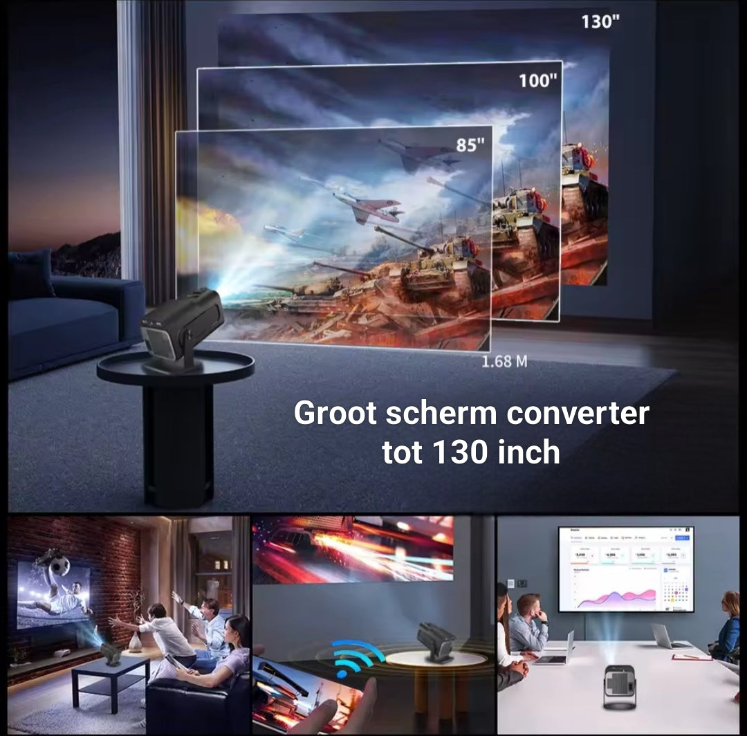Beamer met groot scherm converter tot 130 inch voor een indrukwekkende kijkervaring