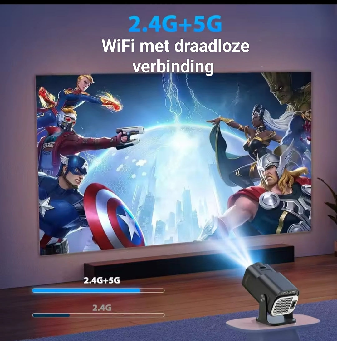 Beamer met wifi draadloze verbinding voor snelle en stabiele internetverbinding