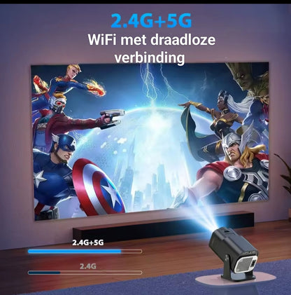 Beamer met wifi draadloze verbinding voor snelle en stabiele internetverbinding
