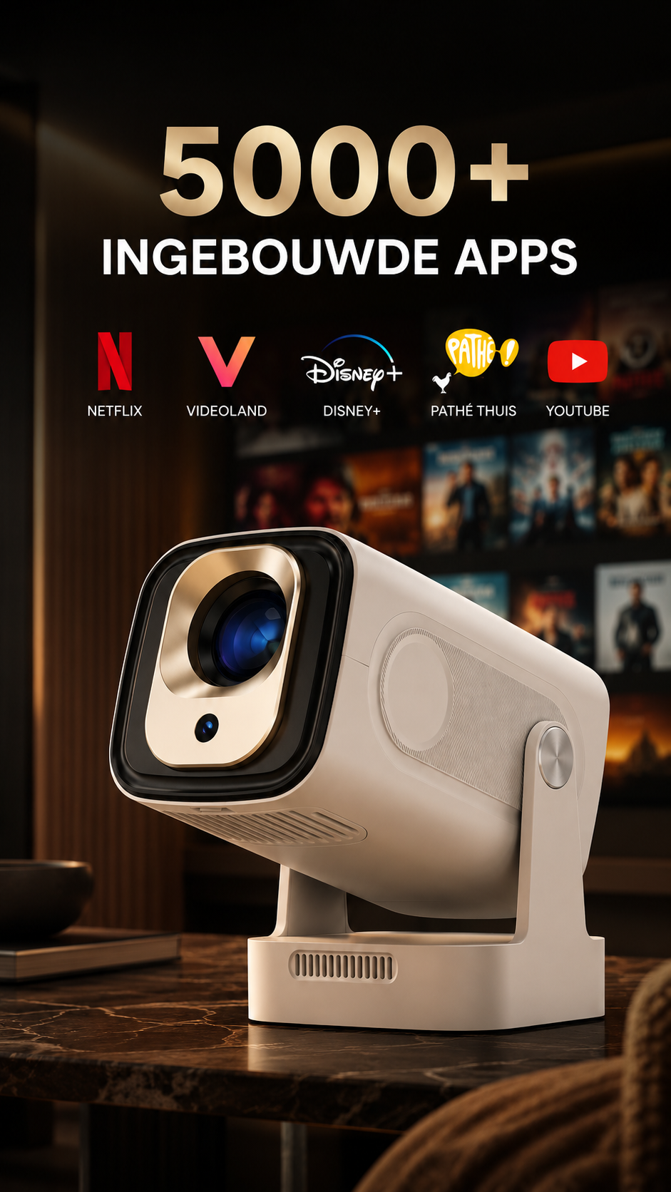 LUGOFLIX Ultra™ 4K Smart Beamer met Android 11