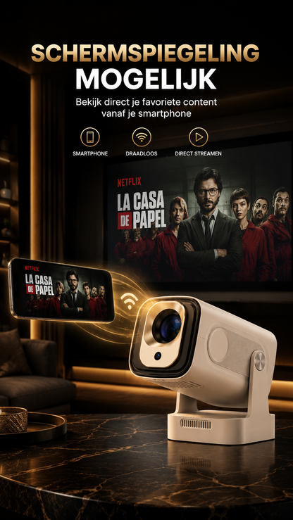 LUGOFLIX Ultra™ 4K Smart Beamer met Android 11