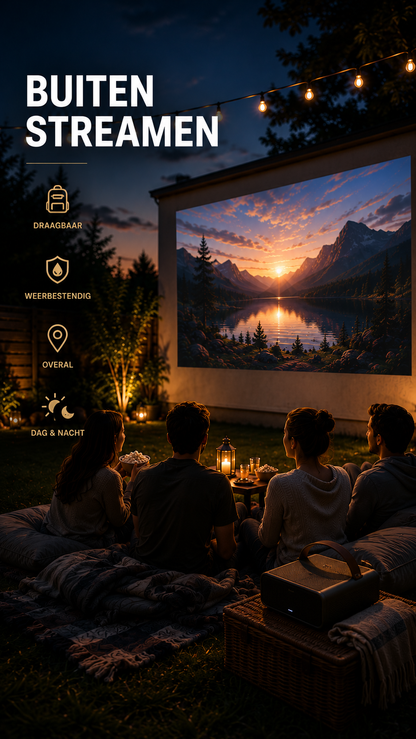 LUGOFLIX Pro 4K Beamer – Draagbare Projector van Bioscoop kwaliteit