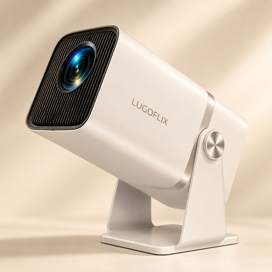 LUGOFLIX TD80W 4K Android Beamer – 450 ANSI Lumen, WiFi & Bluetooth 5.0