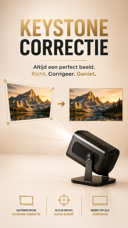 LUGOFLIX HY320 Smart Mini Beamer – Draagbare 1080p Projector met 4K Support, WiFi & Bluetooth | Ideaal voor Thuisbioscoop & Outdoor