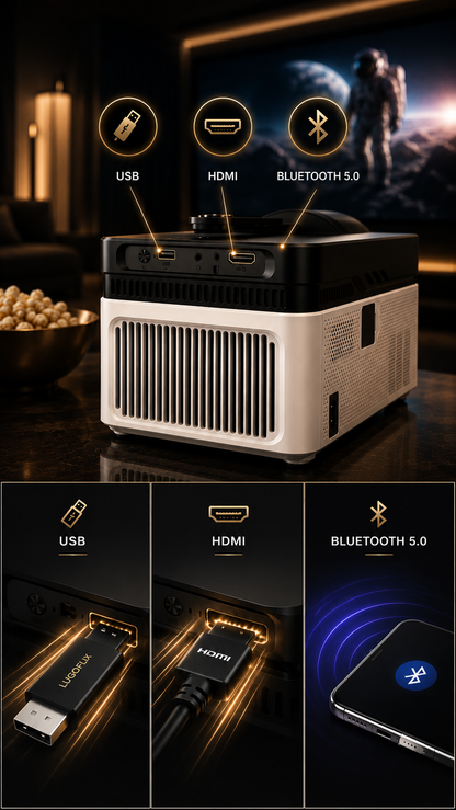LUGOFLIX™ VISION – Ultra Short Throw 4K Projector met 8K-ondersteuning