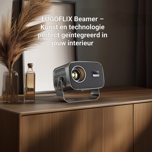 LUGOFLIX beamer met geïntegreerd artwork – stijlvol design dat perfect in je interieur past