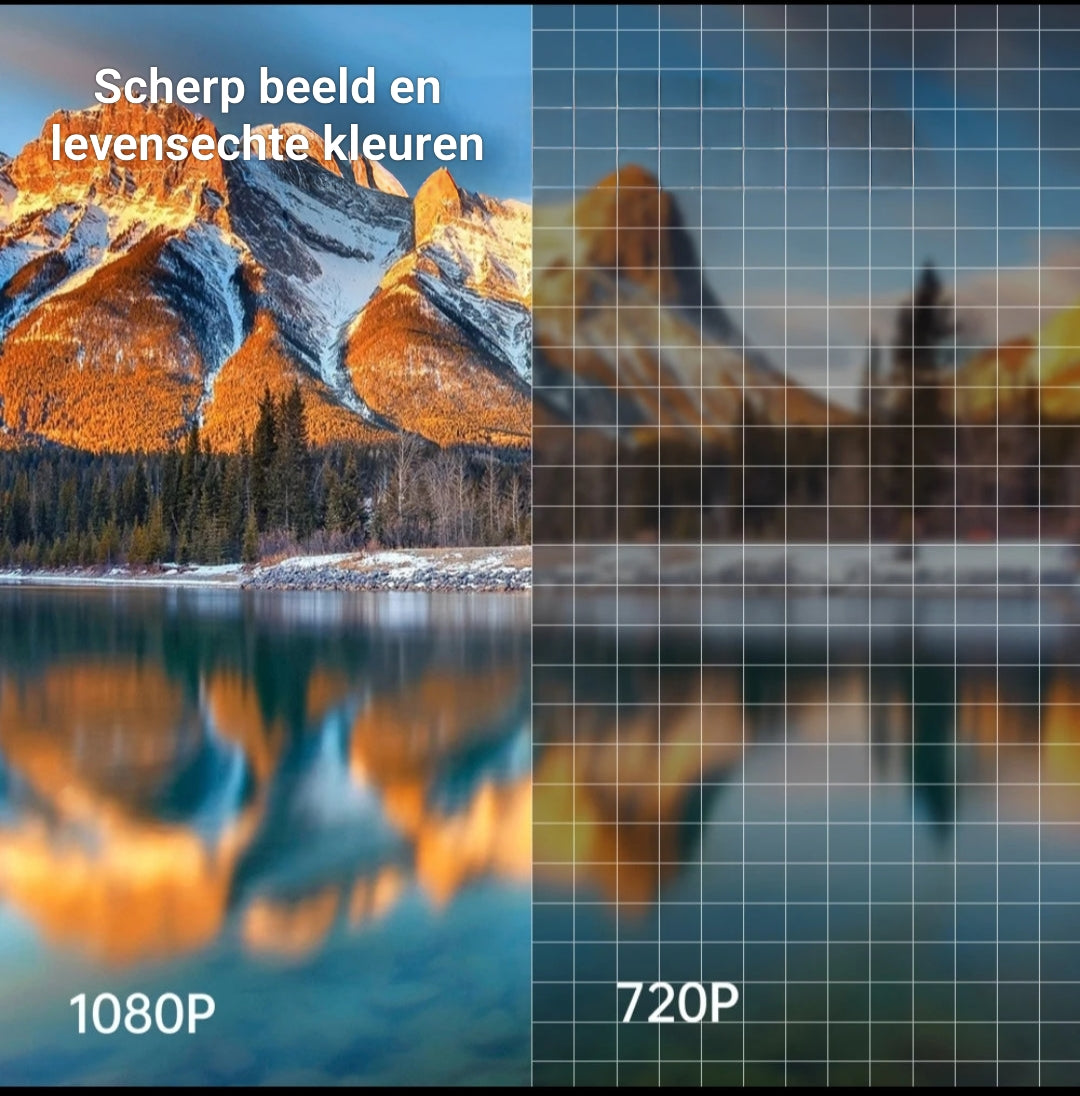 LUGOFLIX beamer met high image quality – haarscherp en kleurrijk beeld voor films, games en presentaties