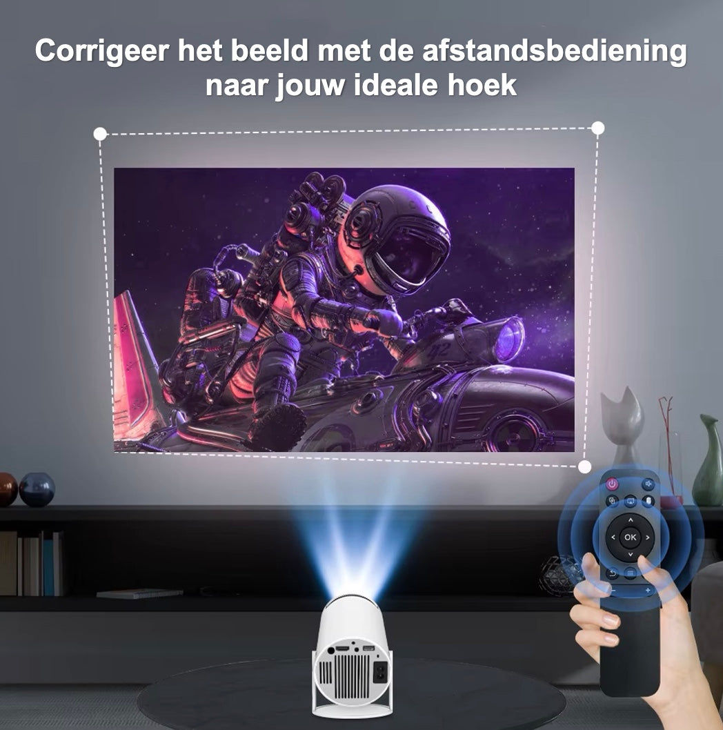 LugoFlix beamer – Pas eenvoudig de projectiehoek aan met afstandsbediening voor perfect beeld