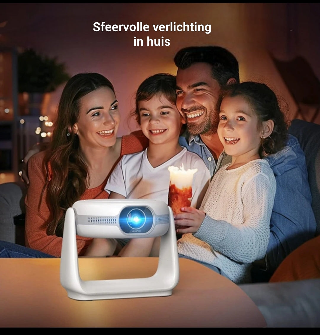 LUGOFLIX beamer met lampfunctie – sfeervolle verlichting die je avond oplicht