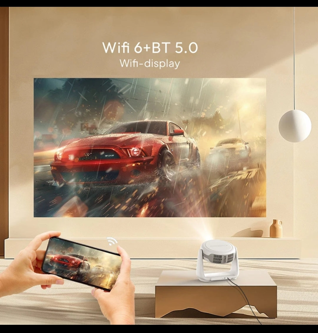 LUGOFLIX beamer met WiFi 6 en Bluetooth 5.0 voor snelle en stabiele draadloze verbindingen