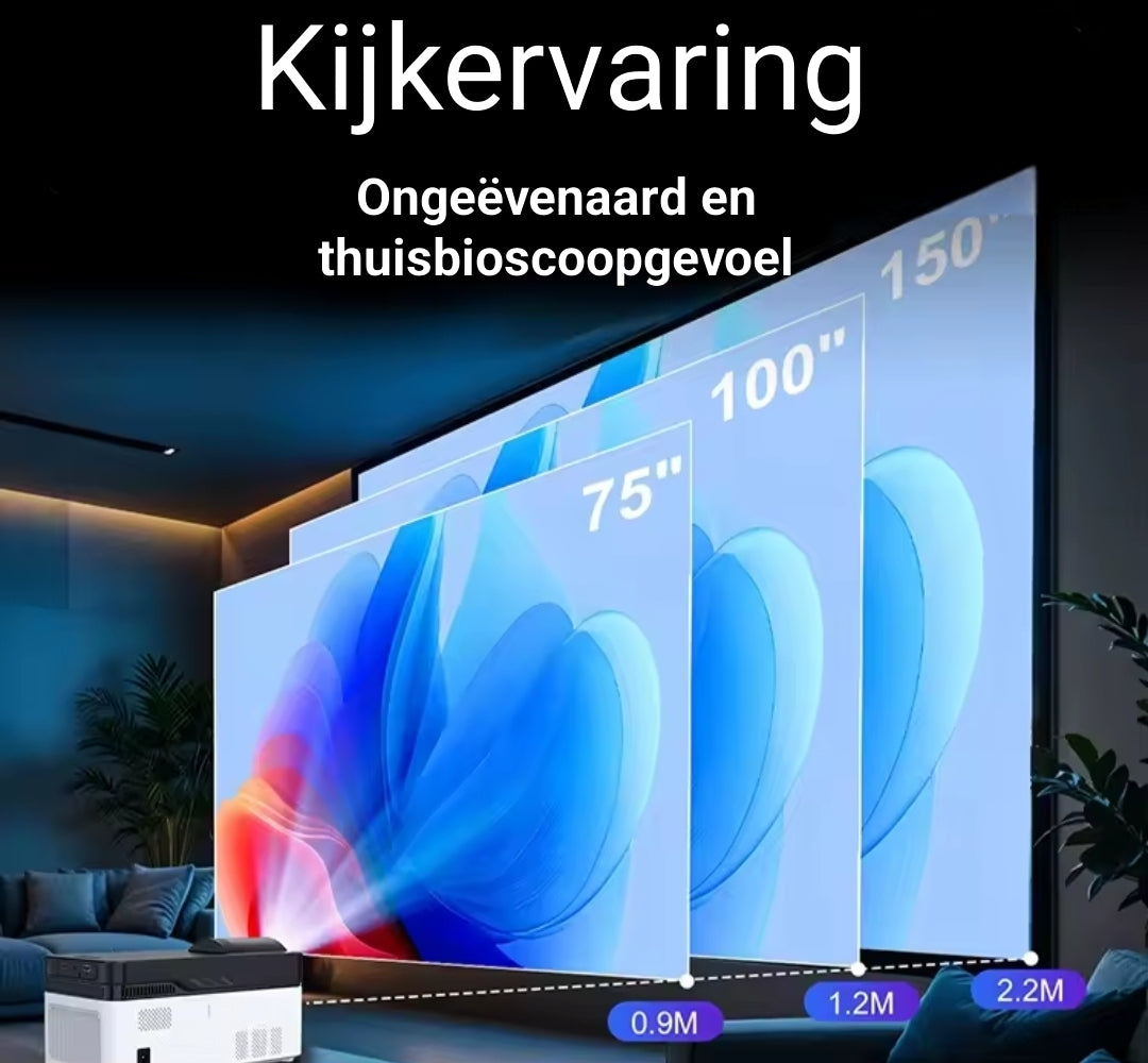 Creëer een ongeëvenaarde kijkervaring met de HY450 beamer: groter beeld, meeslepend geluid en een thuisbioscoopgevoel dat verder gaat dan gewone tv’s