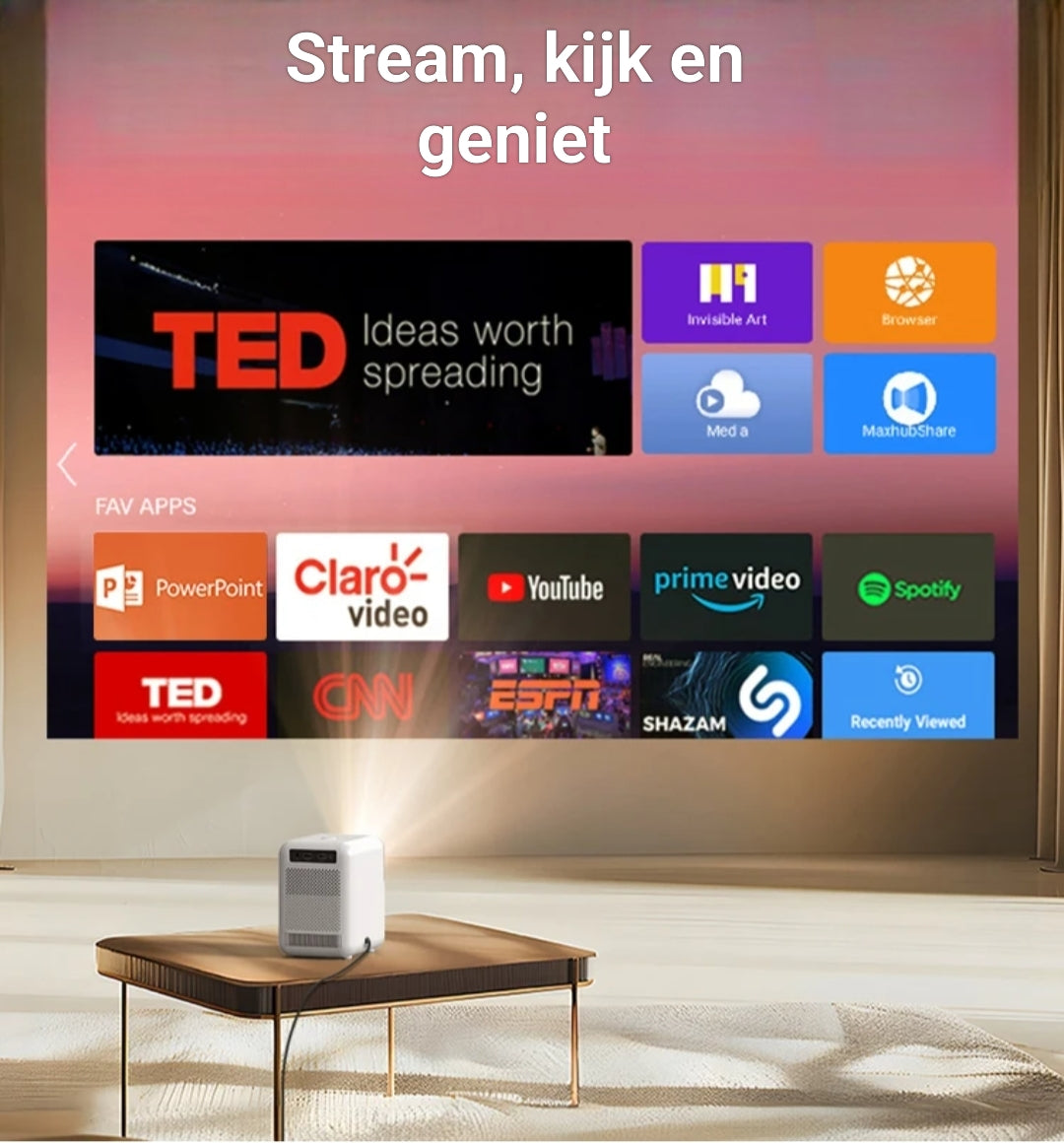 Stream, kijk en geniet – beleef bioscoopkwaliteit gewoon in je eigen woonkamer met onze beamers