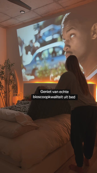 LUGOFLIX Pro 4K Beamer – Draagbare Projector van Bioscoop kwaliteit