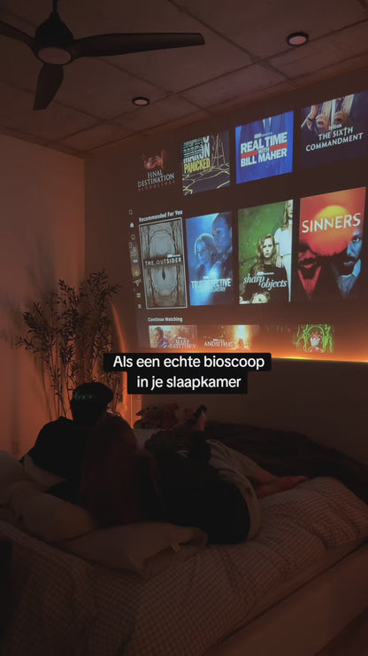 LUGOFLIX Pro 4K Beamer – Draagbare Projector van Bioscoop kwaliteit