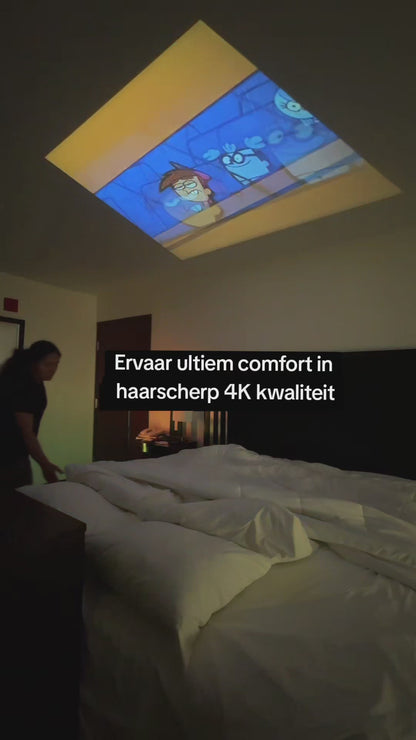 LUGOFLIX Pro 4K Beamer – Draagbare Projector van Bioscoop kwaliteit